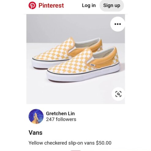 Yellow checkered Vans slip ONS ! 💯% Original